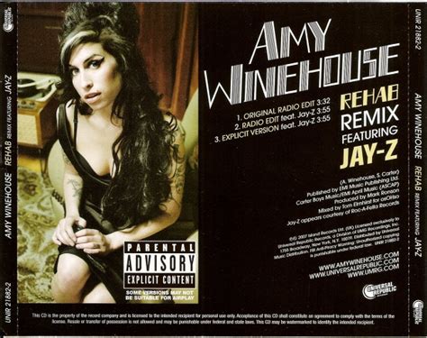 Amy Winehouse Featuring Jay Z Rehab Remix Cd Discogs