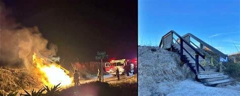 Fire Damages Beach Walkover Fernandina Observer