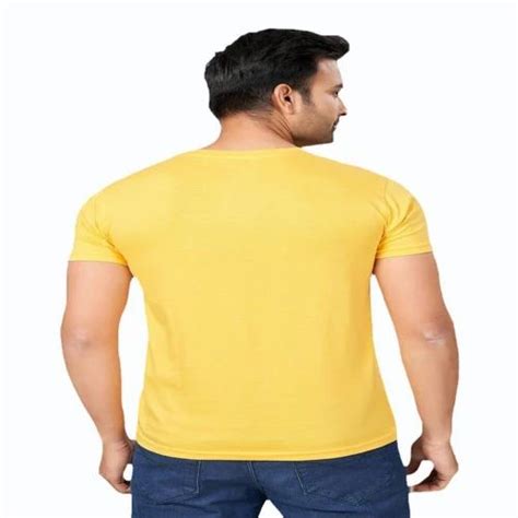 Round Yellow Men T Shirts Half Sleeves Plain At Rs 499 In Mumbai Id 2852931322391