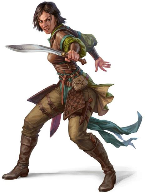 Female Rogue Pathfinder Pfrpg Dnd Dandd D20 Fantasy Ilustrações