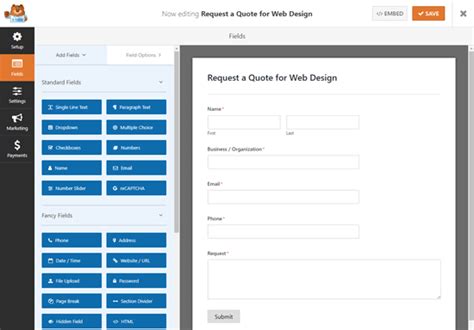 How To Create A Request A Quote Form In Wordpress Step By Step