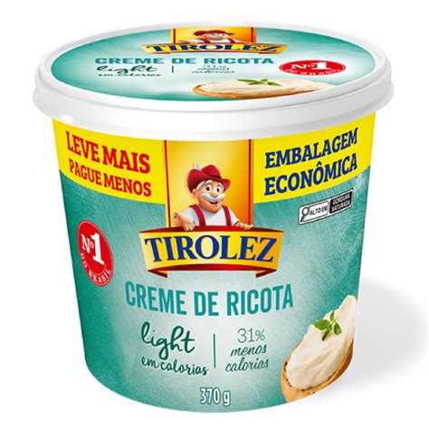 Creme De Ricota Light 370g Tirolez