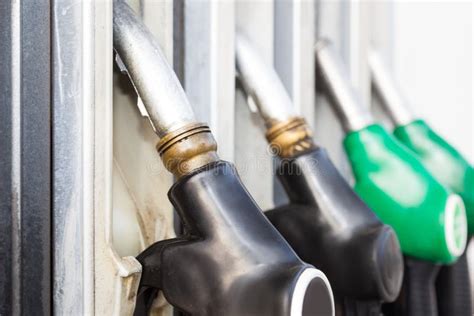 Fuel Pumps At The Gas Station Stock Image Image Of Litre Filling