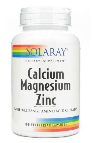 Solaray Calcium Magnesium Zinc 100 Vegetarian Capsules King Soopers