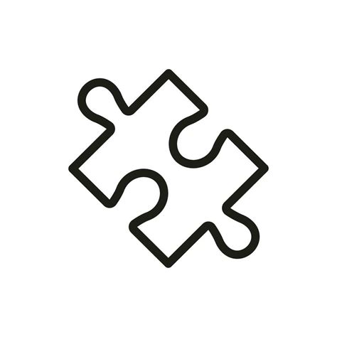 Puzzle Piece Line Icon. Jigsaw Part Linear Pictogram. Leisure Toy ...