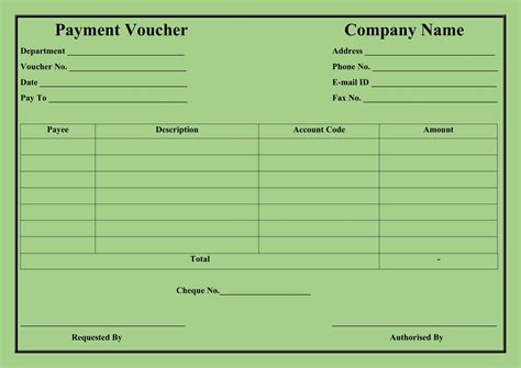 Download Payment Voucher Format in Word (.docx)