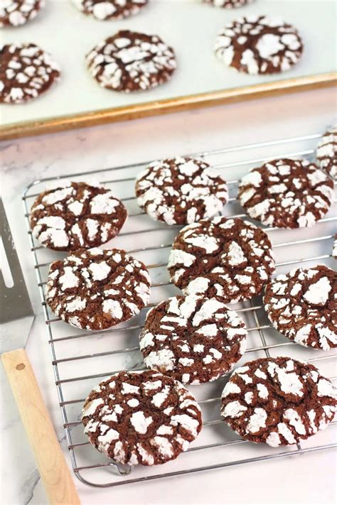 Easy Mocha Chocolate Crinkle Cookies • Now Cook This