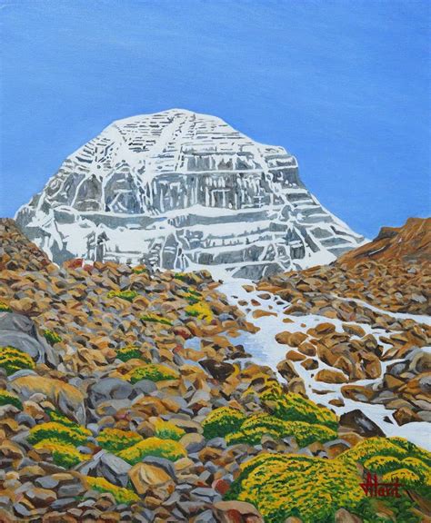 Kailash Parvat Painting by Ajay Harit | Saatchi Art