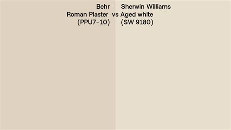 Behr Roman Plaster Ppu7 10 Vs Sherwin Williams Aged White Sw 9180