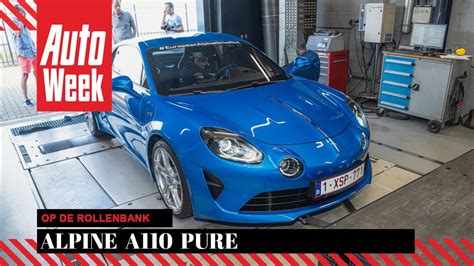 Alpine A110 Pure Op De Rollenbank YouTube