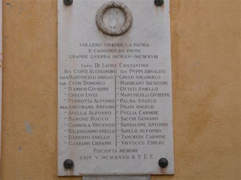 Lapide Commemorativa Ai Caduti Bottega Italia Centro Meridionale