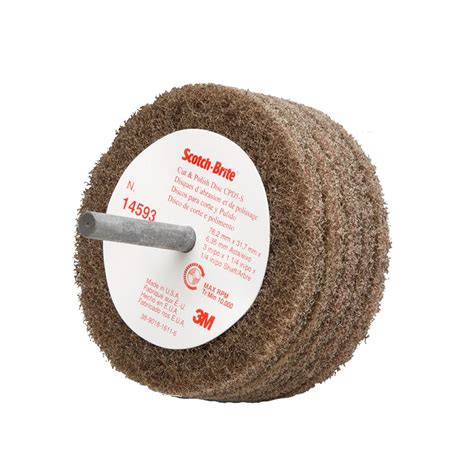 3m 14593 Scotch Brite Cut And Polish Disc 3 X 1 14 X 14 A Medium