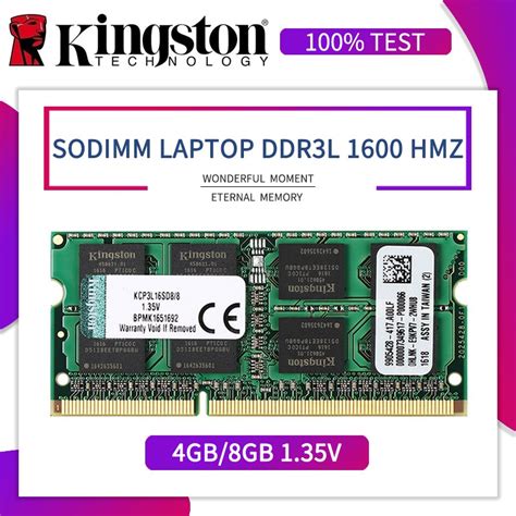 Estoque Pronto Kingston Port Til Ddr L Sodimm Ram Gb Gb Mhz