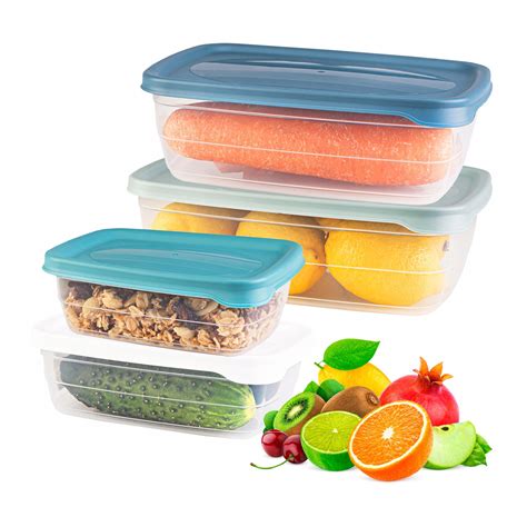 4x pojemniki plastikowe na żywność lunchbox ZESTAW ZESTAW 4x POJEMNIKI