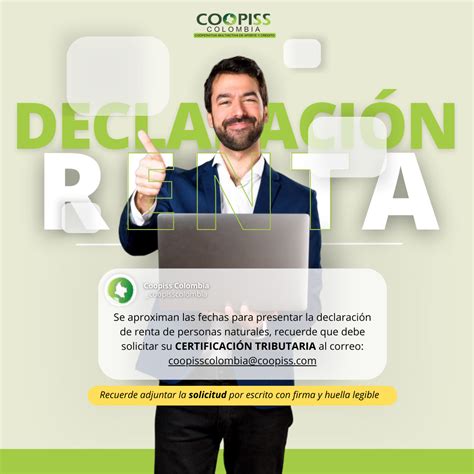 ¿tienes Que Declarar Renta Como Persona Natural Coopiss Colombia PÁgina Oficial