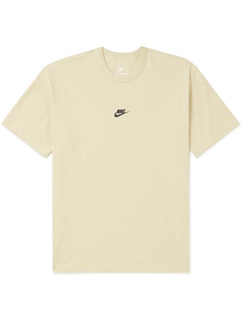 Nike Nsw Logo-embroidered Cotton-jersey T-shirt In Yellow | ModeSens