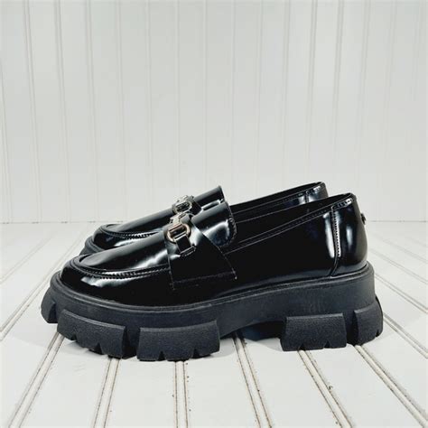 Steve Madden Shoes New Steve Madden Trifecta Black Leather Chunky