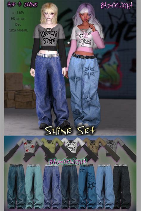 Shine Set ♡ Atomiclight Sims 4 Dresses Sims 4 Mods Clothes Sims 4 Clothing