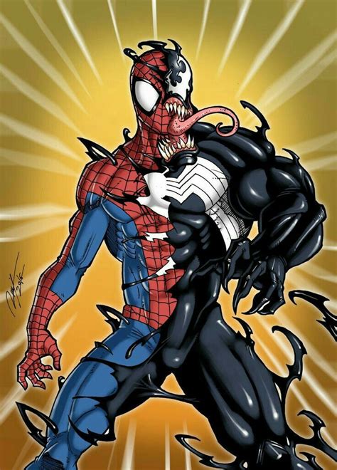 Spiderman Vs Venom Black Spiderman Marvel Spiderman Art Marvel