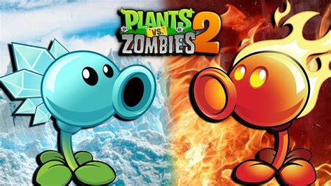 Hielaguisantes Contra Lanzaguisantes De Fuego Plants Vs Zombies