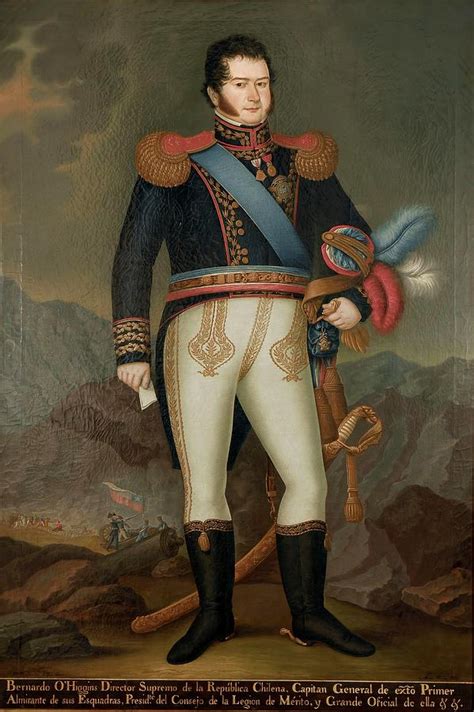 Portrait Of Bernardo Ohiggins 1776 1842 Chilean General And