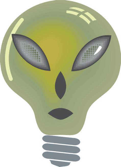 alien light bulb - Openclipart