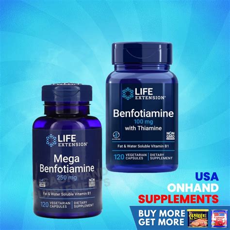 Usaonhand Life Extension Benfotiamine With Thiamine Mg