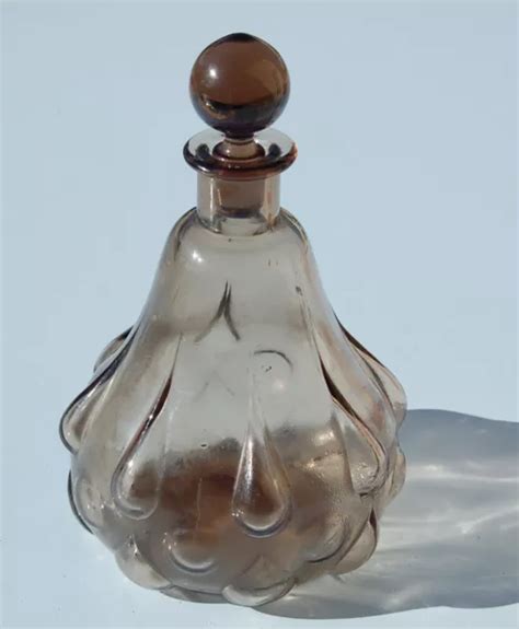 RARE ET ANCIENNE CARAFE EN VERRE SOUFFLÉ LIQUEUR BISTROT GOUTTE en