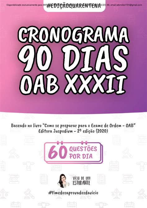 Cronograma 90 dias quarentena Livros An Clara 2 edição 2020 ED