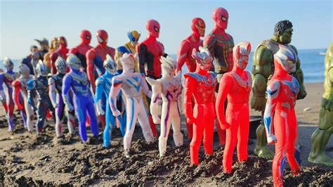 Ultraman Zero Dan Ultraman Orb Jatuh Ke Sungai Iron Man Spiderman