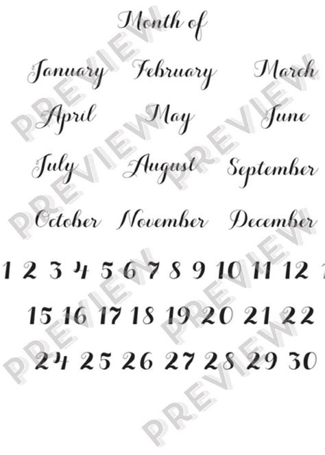 Monthly Headers Digital Stickers Digi Bujo Digital Planner Etsy