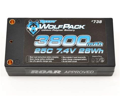 Reedy WolfPack 2S Hard Case LiPo Shorty Battery Pack 25C 7 4V 3800mAh