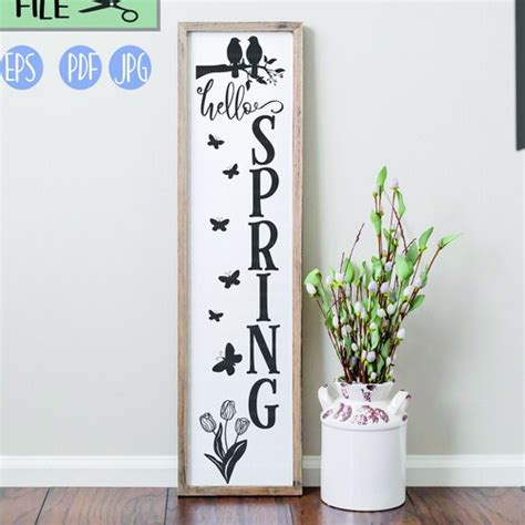 Home Sweet Home Spring Vertical Porch Sign Svg Png Dxf Etsy