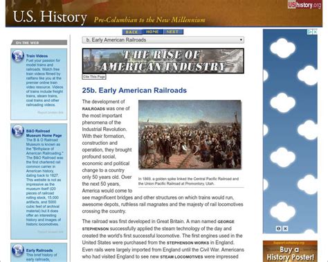 Us History Early American Railroads Website For 5th 8th Grade