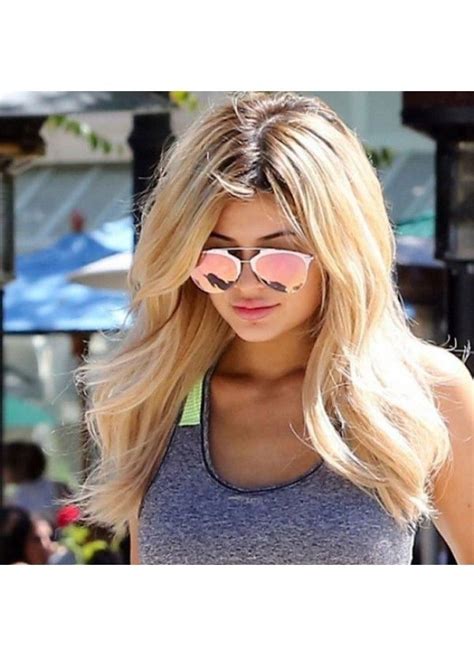 Celebrity Sunglasses Kylie Jenner Style Thin Bar Color Mirror Flat