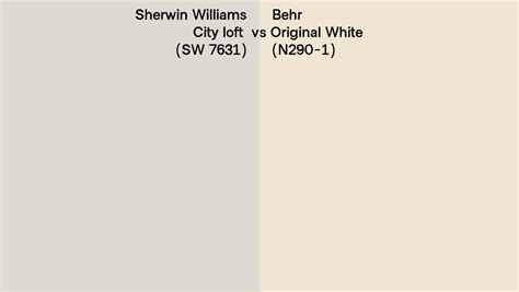 Sherwin Williams City Loft SW 7631 Vs Behr Original White N290 1