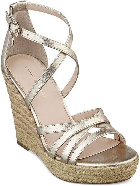 Tommy Hilfiger Women S Venitia Platform Wedge Sandals Shopstyle