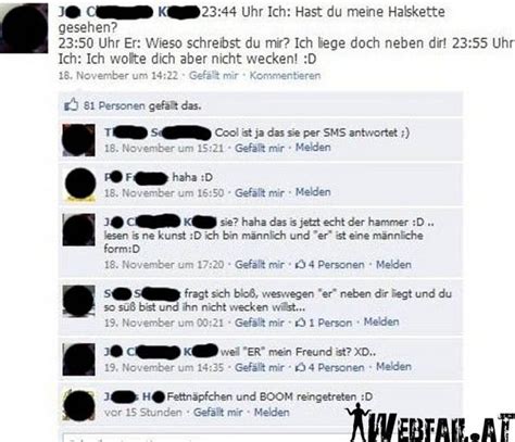 Fettnäpfchen Fail Facebook Fail des Tages 26 11 2010 Webfail Fail