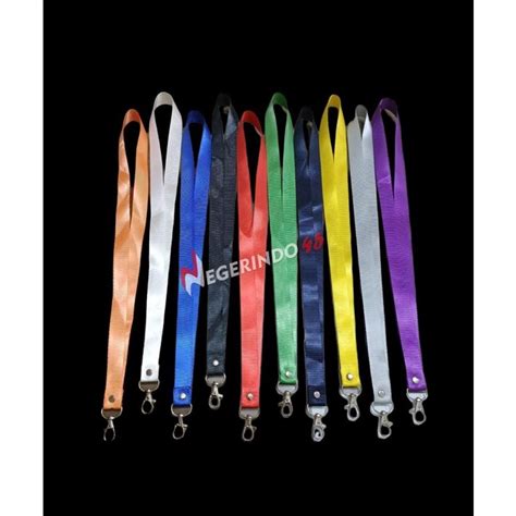 Jual Tali Lanyard Nylon Polos Gantungan Tali Id Card Cm Kait Polos