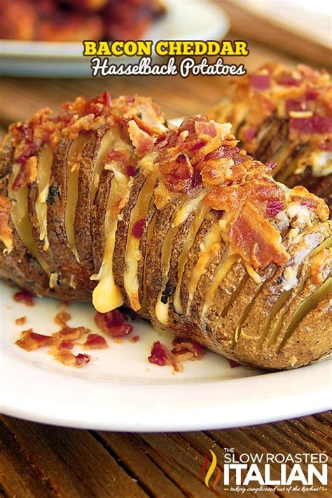 Bacon Hasselback Potatoes - The Slow Roasted Italian