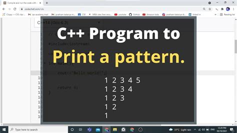 C Program To Print The Inverted Half Pyramid Using Numbers Youtube