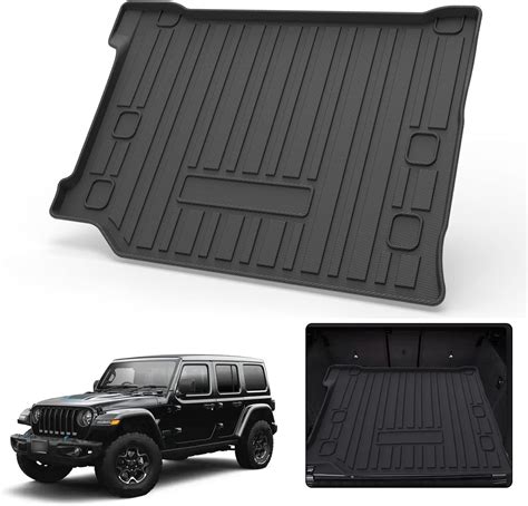 Actkill Custom Fit For Cargo Mat Jeep Wrangler 4xe 2021 2022 2023 Black Tpo All