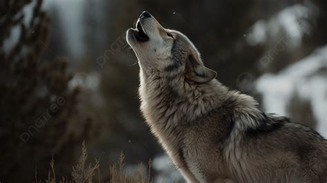 Wolf Howling In The Wilderness Background Picture Of A Wolf Howling