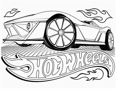 Omalovánka Výkonná Hot Wheels k vytisknutí zdarma