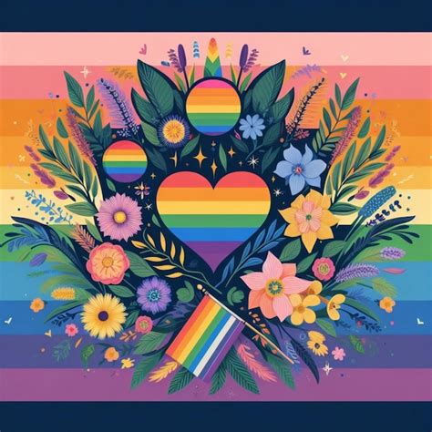 Premium Photo Pride Day Pride Month Lgbtq Social Media Post Gbtq Flower Design Pride Day Flower