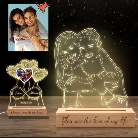 Xjone L Mpara De Foto D Personalizada Luz De Noche Personalizada