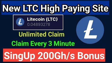 High Paying Ltc Faucet Site Every Minute Litecoin Claim Unlimited