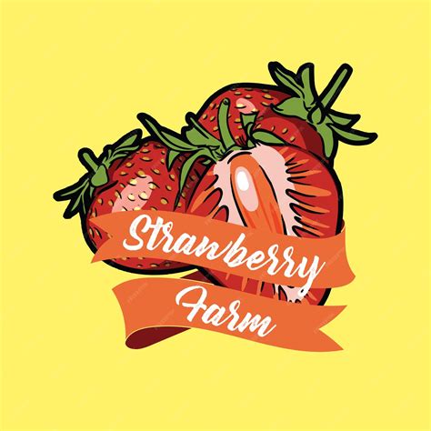Premium Vector Isolated Red Strawberry Farm Logo