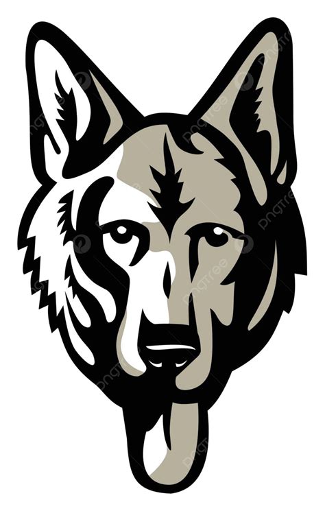 Alsatian Wolf Dog Head Mascot Police Dog Logo Mascot Vector Police Dog