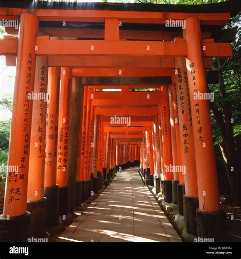 Japan, Kyoto, Fushimi Inari Shrine, Torii gates Stock Photo - Alamy